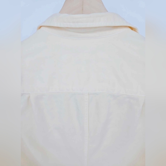 Frank Eileen Barry Shirt Solid yellow button long sleeve cotton size XS - Picture 6 of 13